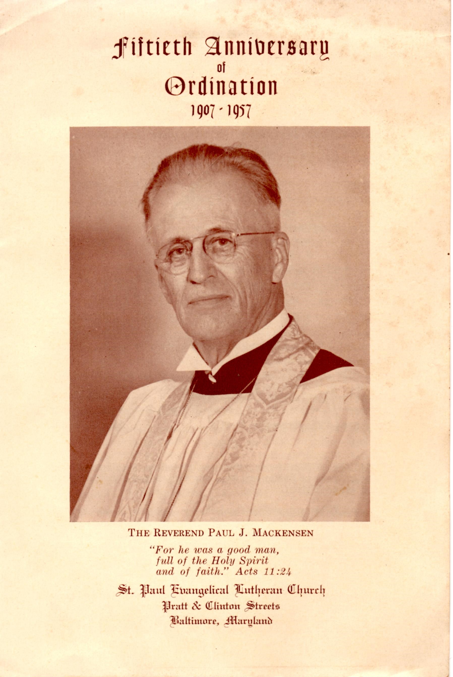 Facebook St Paul Lutheran Booklet 1957 Page 1